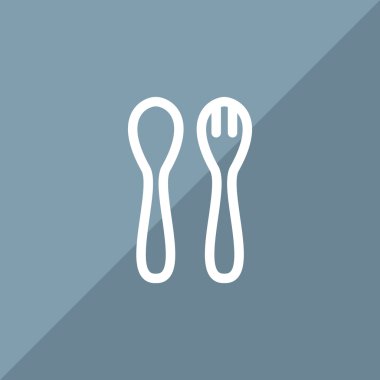 Basit çatal kaşık ve çatal