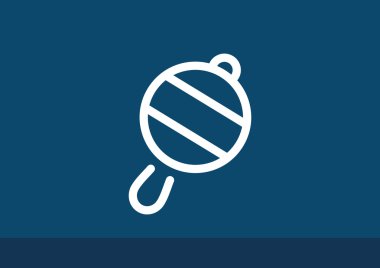 Icône de hochet de bébé simple, contour vector illustration