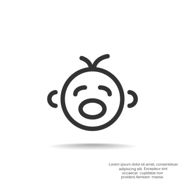 Ağlayan bebek siluet