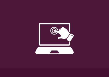 Dokunmatik ekranda dizüstü web simgesi