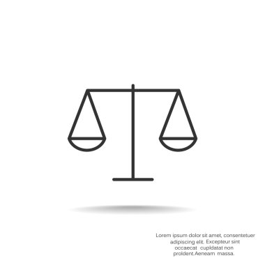 Adalet basit web simgesi ölçekleri