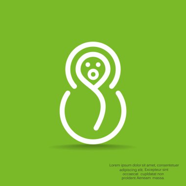 Basit çizgiler bebek bebek simge