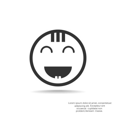 Mutlu bir çocuk yüzü doodle