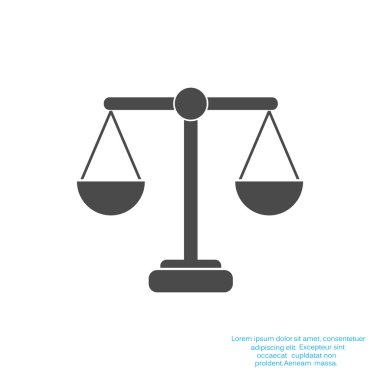 Adalet basit web simgesi ölçekleri