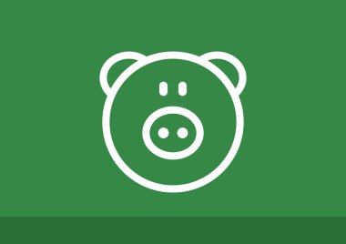 Domuz kafa basit web simgesi