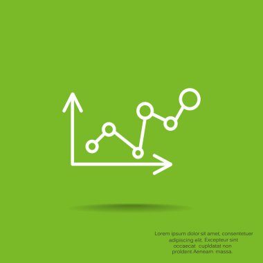 Eğri çizgi grafik simgesini