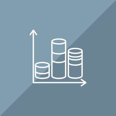 Sütunlar basit web simgesi ile grafik