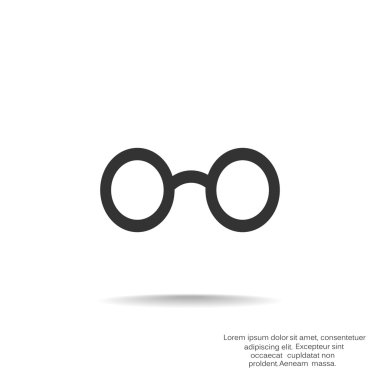 Retro yuvarlak gözlük simgesi