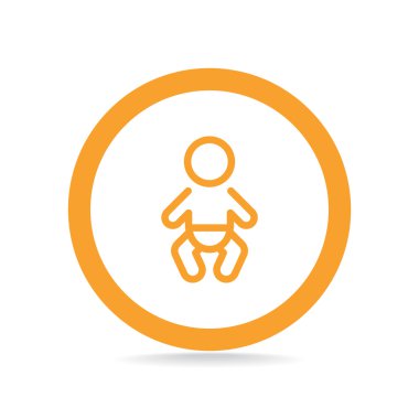 Basit çizgiler bebek bebek simge