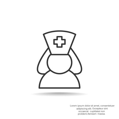 Hemşire siluet web simgesi