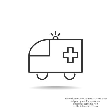 Ambulans araba web simgesi