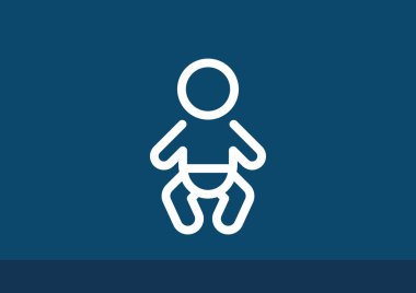 Basit çizgiler bebek bebek simge