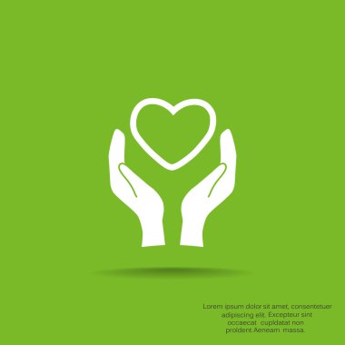 Eller basit simgesi kalp