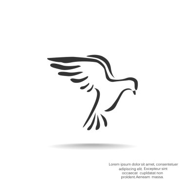 Güvercin basit web simgesi