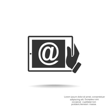 Dijital tablet basit web simgesi