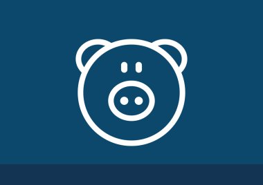 Domuz kafa basit web simgesi