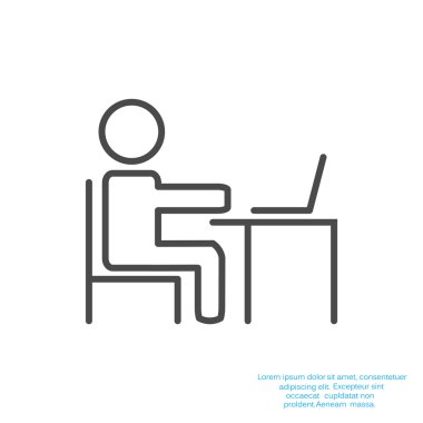 Adam masada dizüstü bilgisayar kutsal kişilerin resmi ile