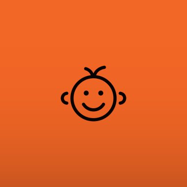 Mutlu bir çocuk yüzü doodle