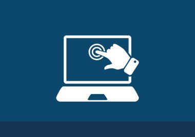 Dokunmatik ekranda dizüstü web simgesi