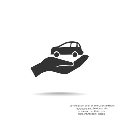 Araba koruma kavramı simgesi