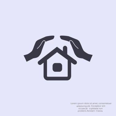 Eller basit simgesi olan ev