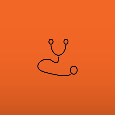 Stetoskop basit web simgesi