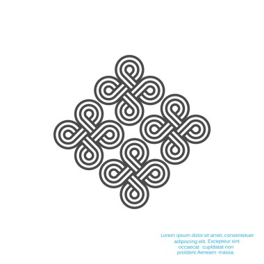 Eğrisi simetrik şekiller desen