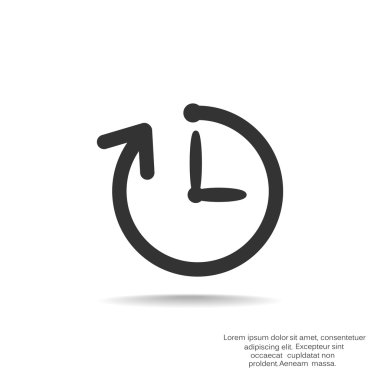 Yuvarlak ok simgesi ile basit saat