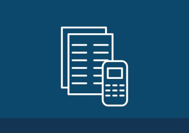 Kağıtları cep telefonu basit web simgesi ile