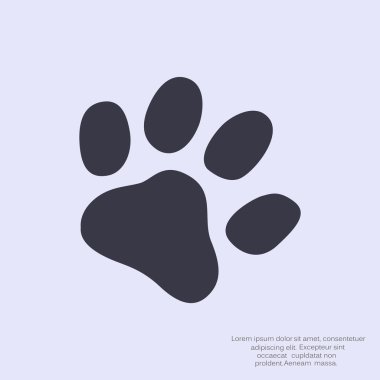 Köpek pençe parça basit simgesi