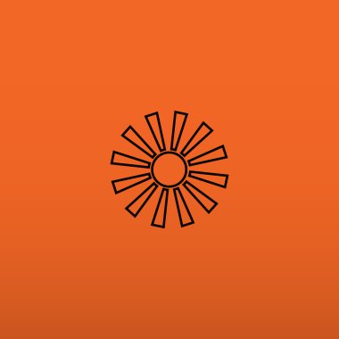 Güneş ışınları basit simgesiyle