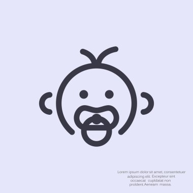 Bebek emziği ile basit simgesi