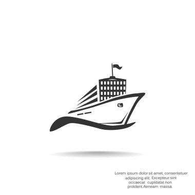 Dalga web simgesi üzerinde gemi