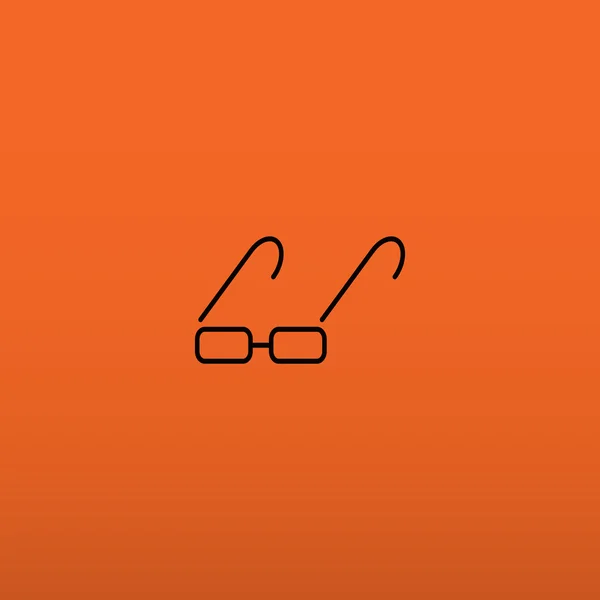 Óculos retangulares ícone simples —  Vetores de Stock