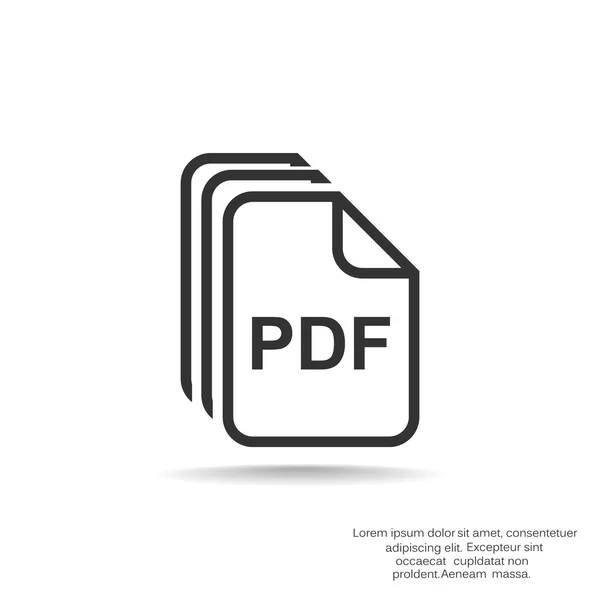 Archivos PDF icono web simple — Vector de stock