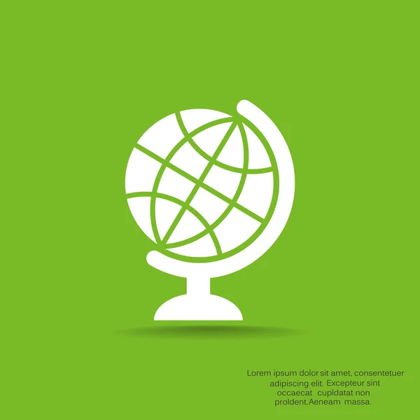 Globo simple icono web — Vector de stock