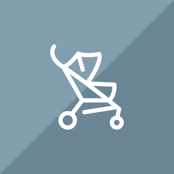 Simple stroller outline web icon — Stock Vector