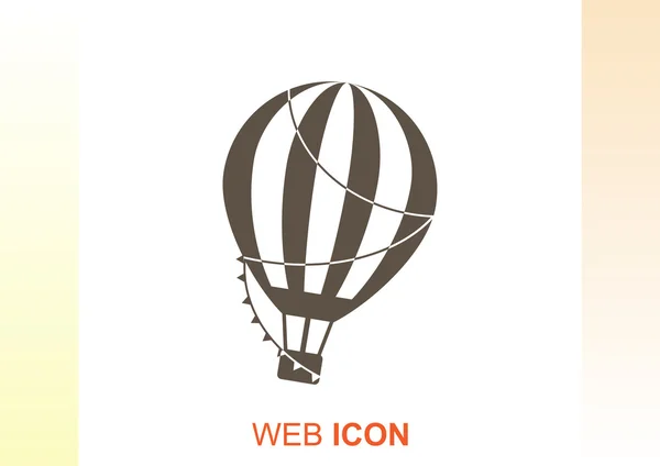 Icône web aérostat ballon — Image vectorielle