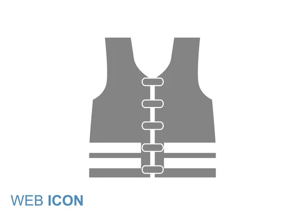 Ikona webové záchranná vesta — Stockový vektor