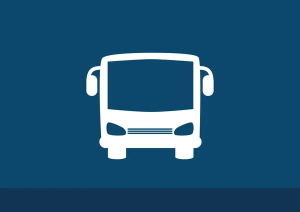 Απλή λεωφορείο μπροστινό web εικονίδιο — Διανυσματικό Αρχείο