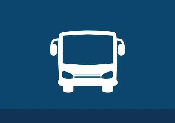 Sencillo icono web frontal del autobús — Vector de stock