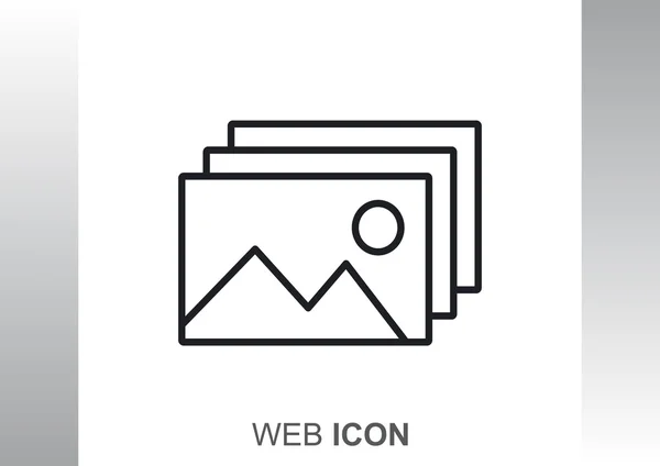 Pejzaż obrazy web ikona — Wektor stockowy