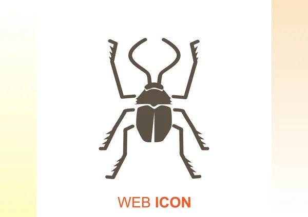 Помилка символ із структури Жук, піктограма веб, прості векторні ілюстрації — Stock Vector