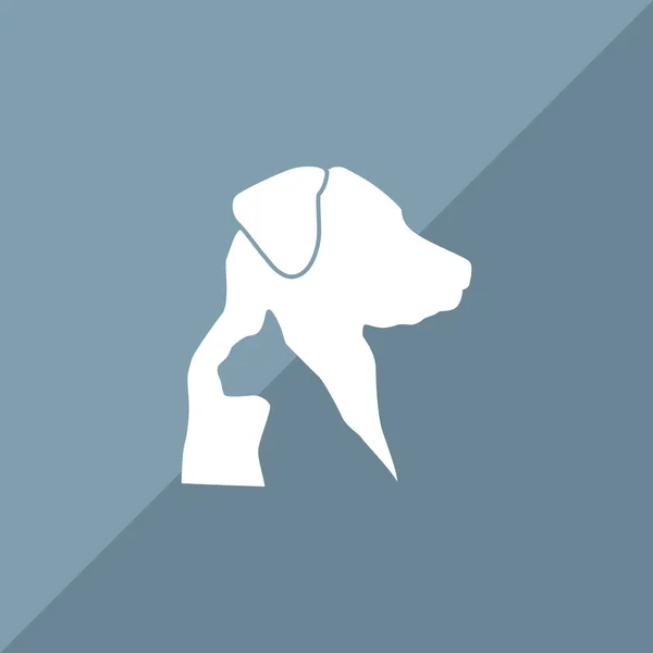 Schild mit Haustiersilhouetten — Stockvektor