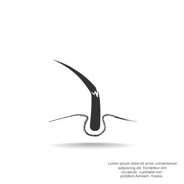 Icono web de cabello dañado — Vector de stock