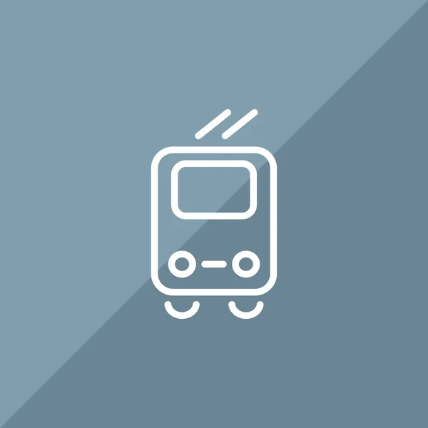 Eenvoudige tram web pictogram — Stockvector