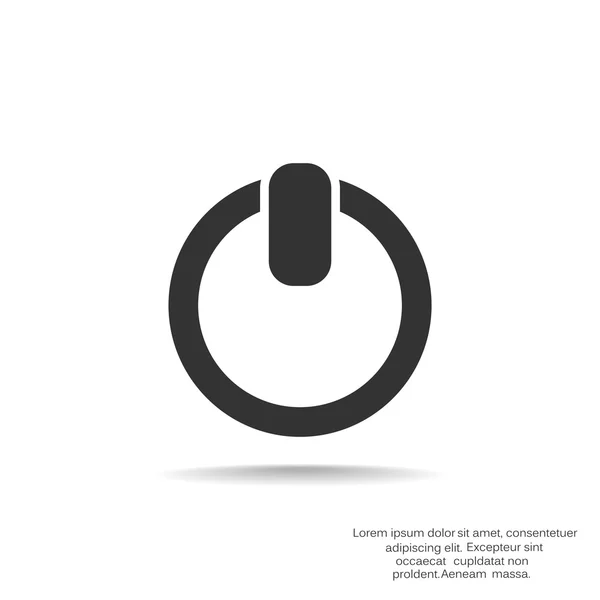 Bouton d'alimentation icône web simple — Image vectorielle