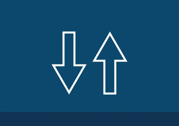 Twee pijlen pictogram — Stockvector