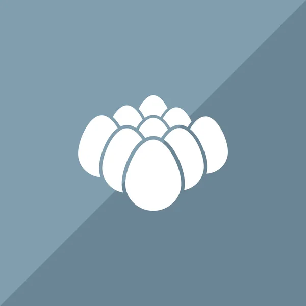 Kip eieren eenvoudige web pictogram — Stockvector