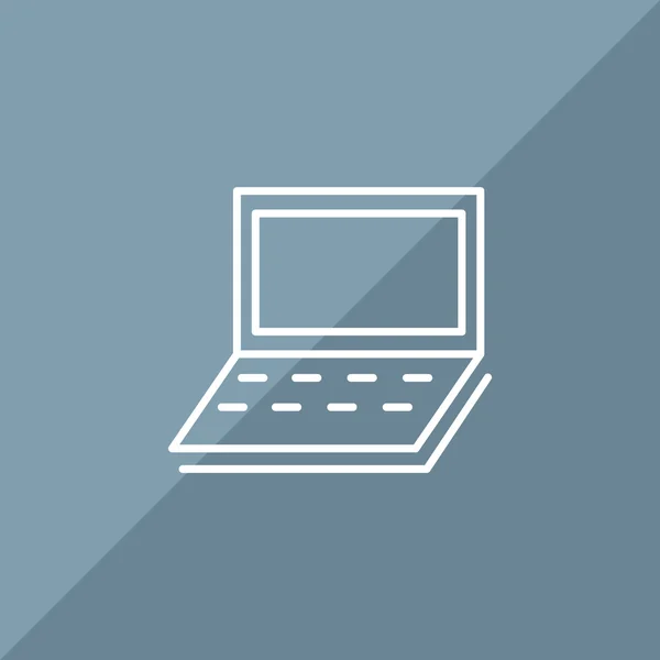 Ícone web laptop simples —  Vetores de Stock